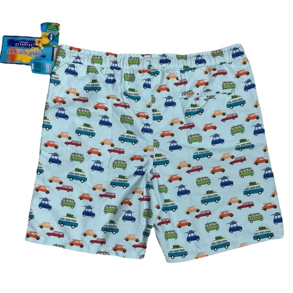 Surf Society Men’s Size Large Retro Cars Swim Trunks Board Shorts - Picture 2 of 8